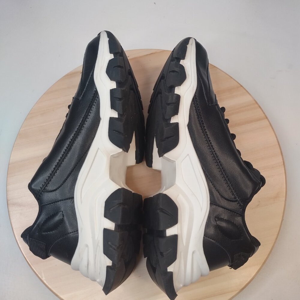 Kenneth Cole New York Nikos Black & White Chunky Platform Sneakers Women US 10M - Picture 8 of 14